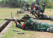 Asah Profesionalisme Prajurit, Personel Koramil Jajaran Kodim 0418/Palembang Ikuti Latihan Menembak Semester I Tahun 2026