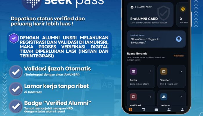 UNSRI Perkuat Transformasi Digital Sebagai Kampus Berdampak, dengan IAMUNSRI dan Integrasi SEEK Pass by JobStreet Pertama di Indonesia